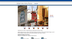 Desktop Screenshot of desarts.montmartreparishotel.net